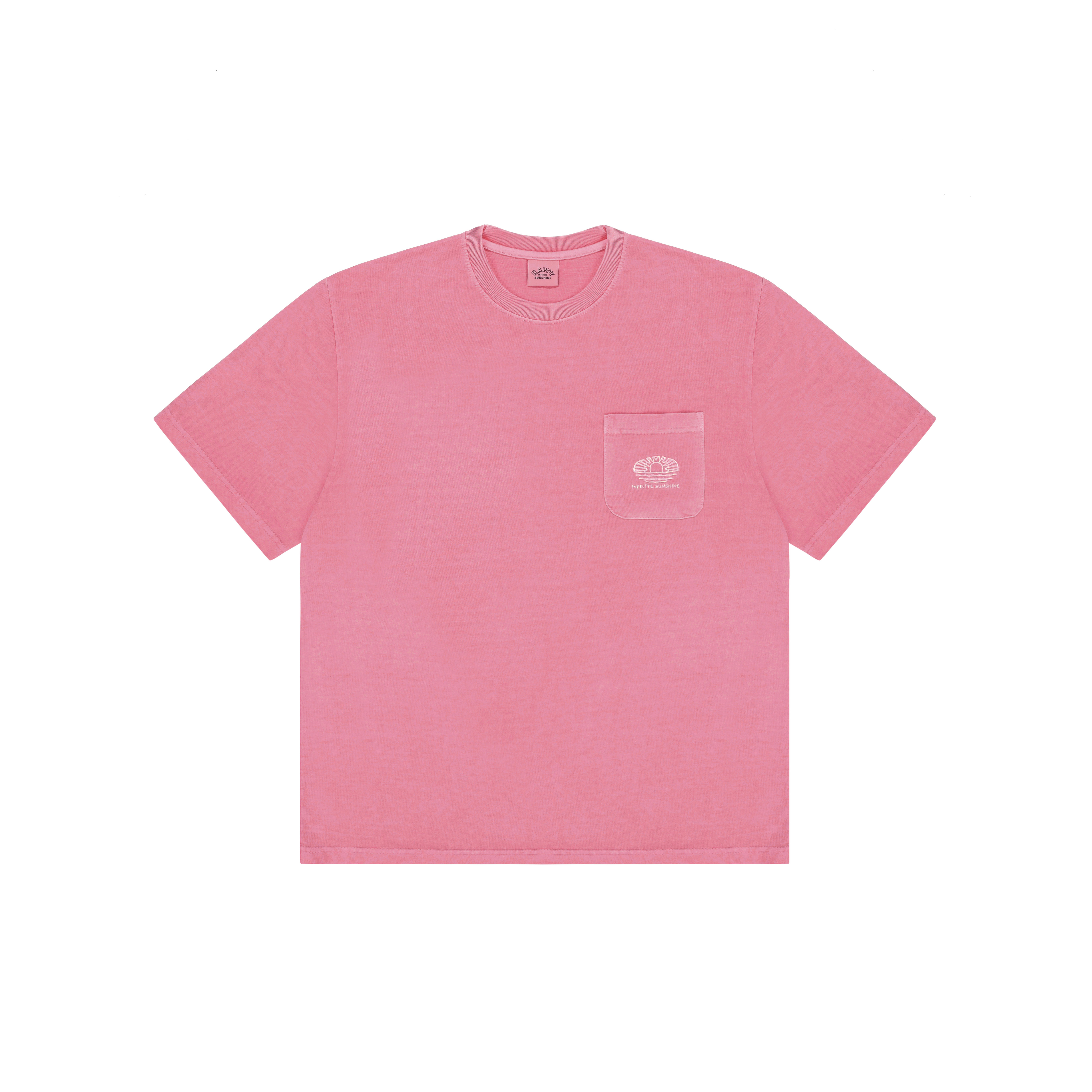 Pigment pocket half t-shirt pink