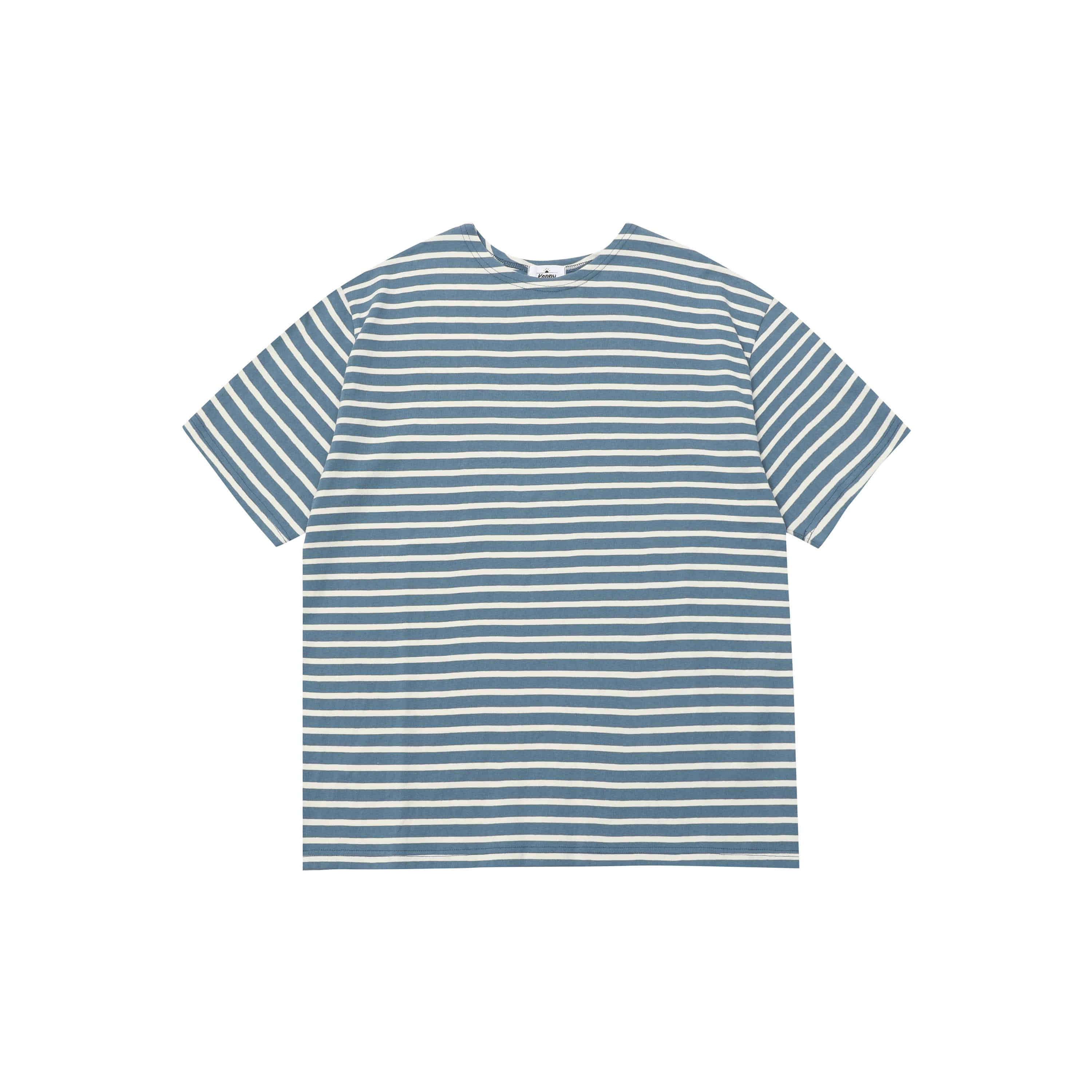 Classic stripe half t-shirt blue