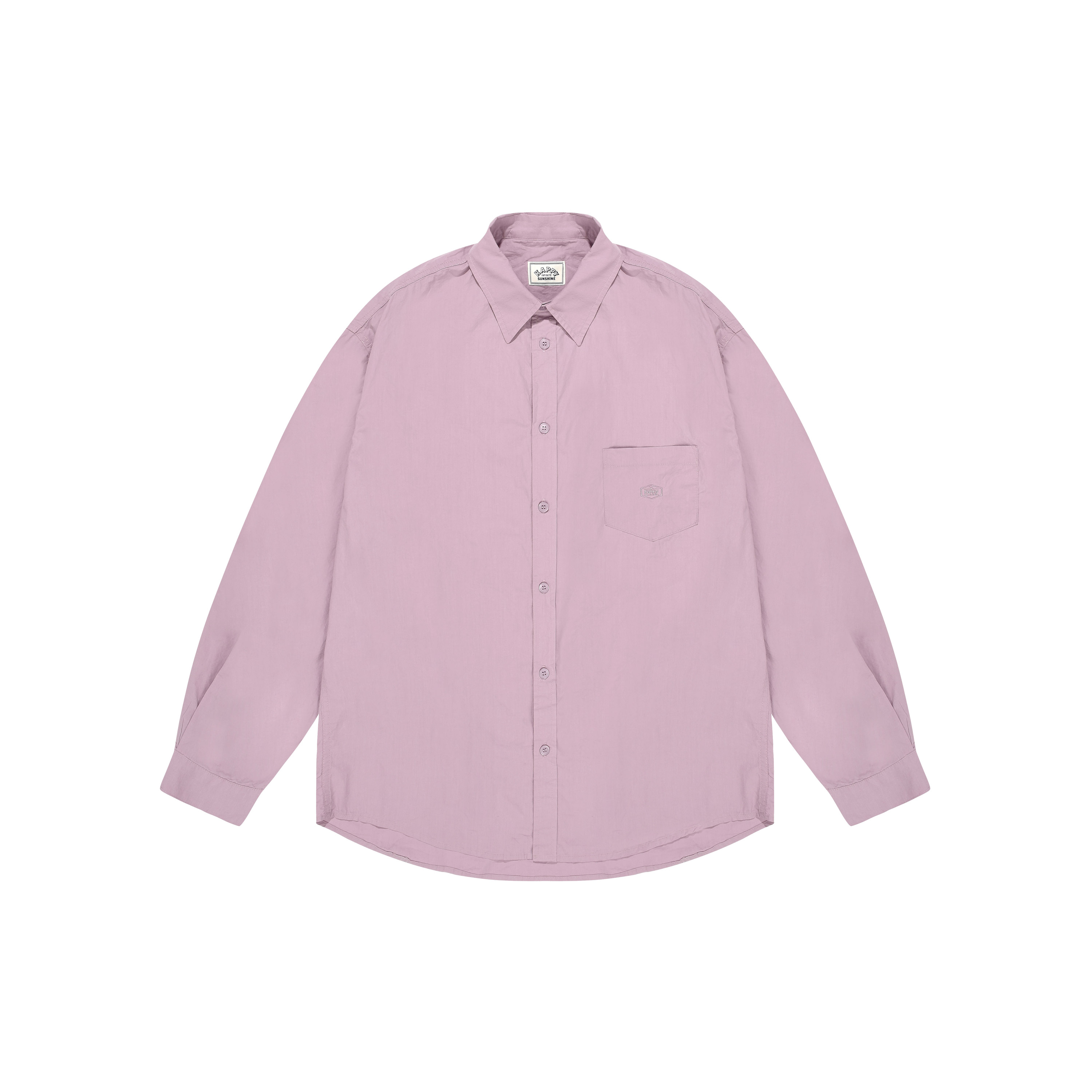 Relaxed cotton shirt lilac