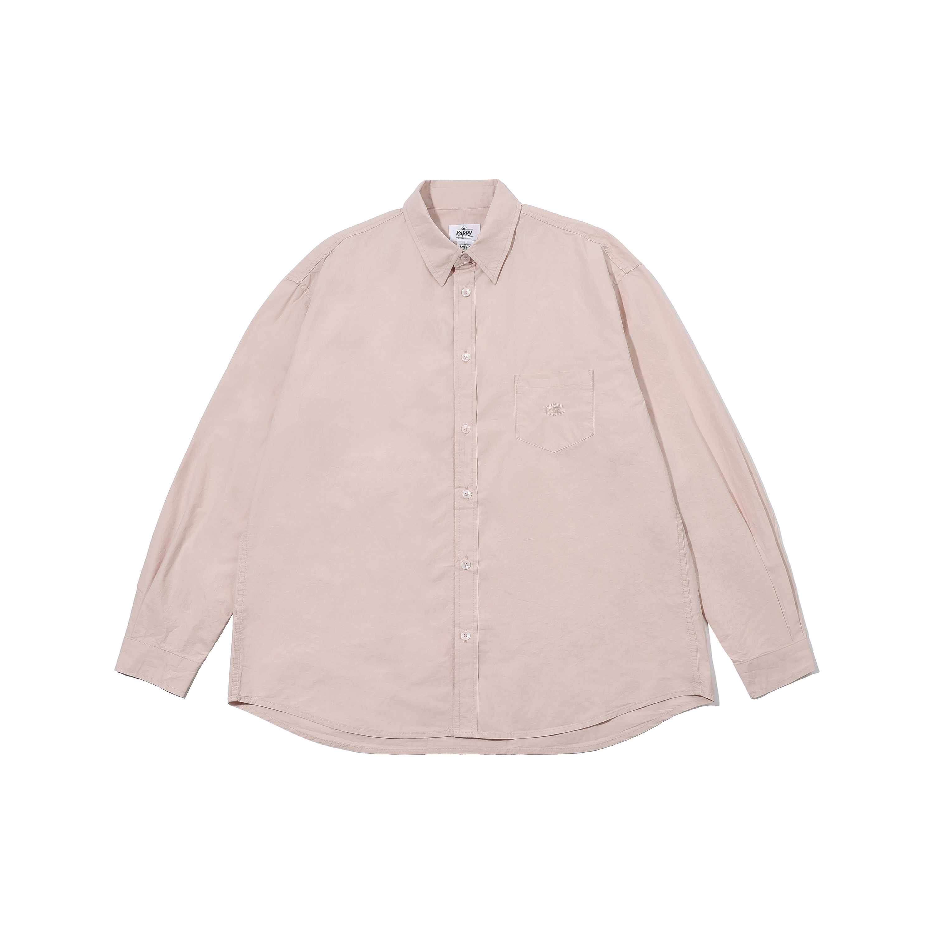Relaxed cotton shirt light pink