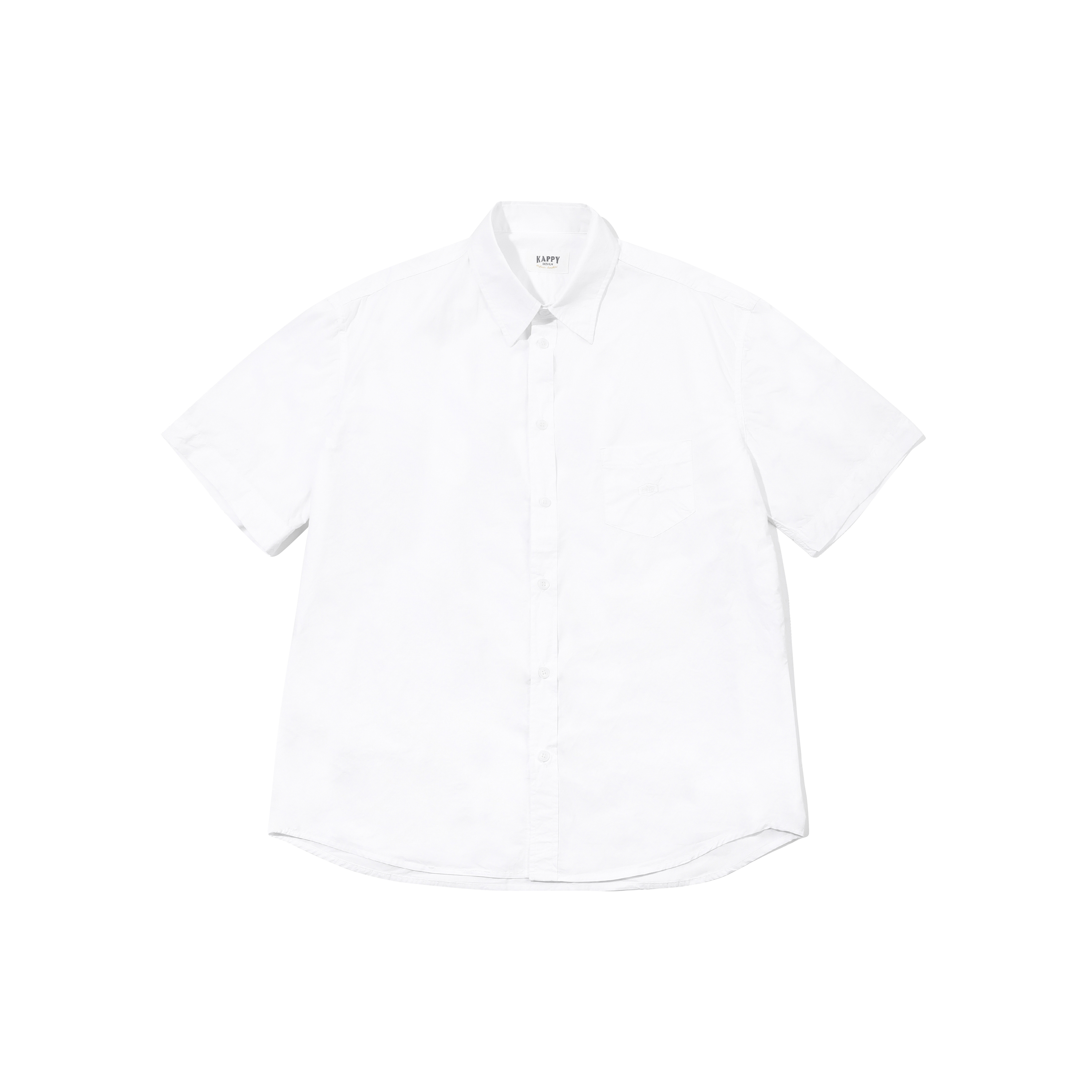 RELAXED COTTON HALF SHIRT WHITE