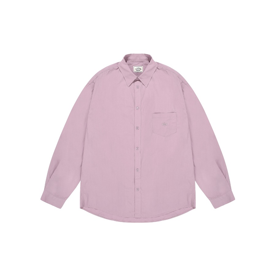 Relaxed cotton shirt lilac