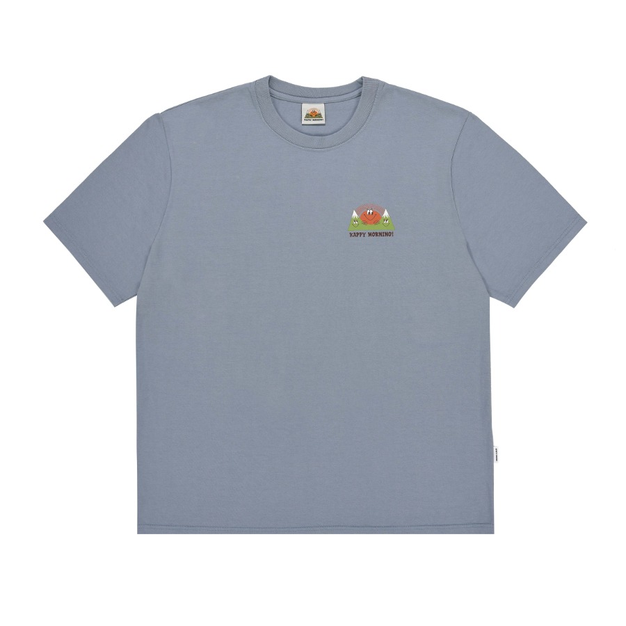 [5/3 예약출고] Kappy morning half t-shirt (TORU FUKUDA EDITION) dusty blue