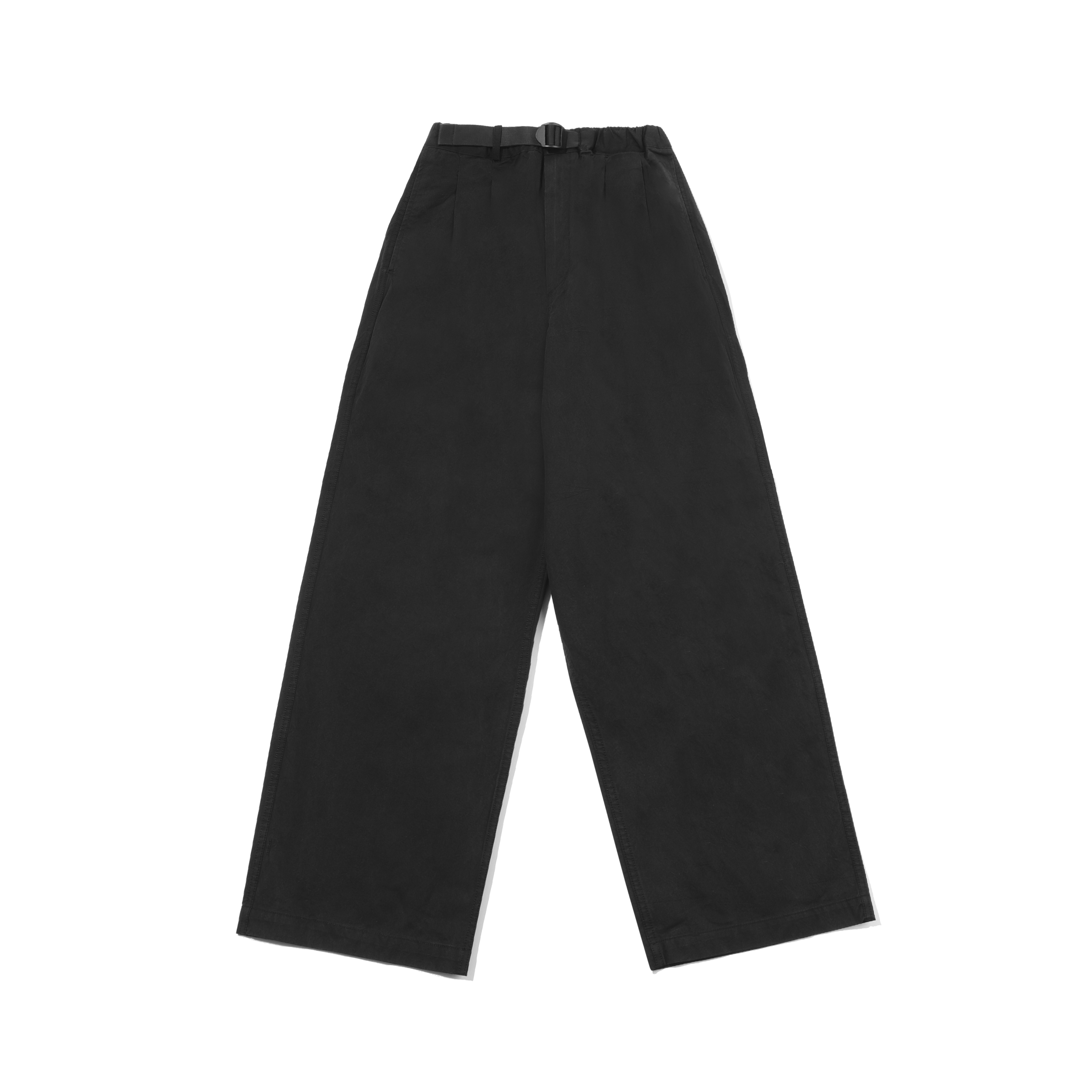 Two tuck wide pants black
