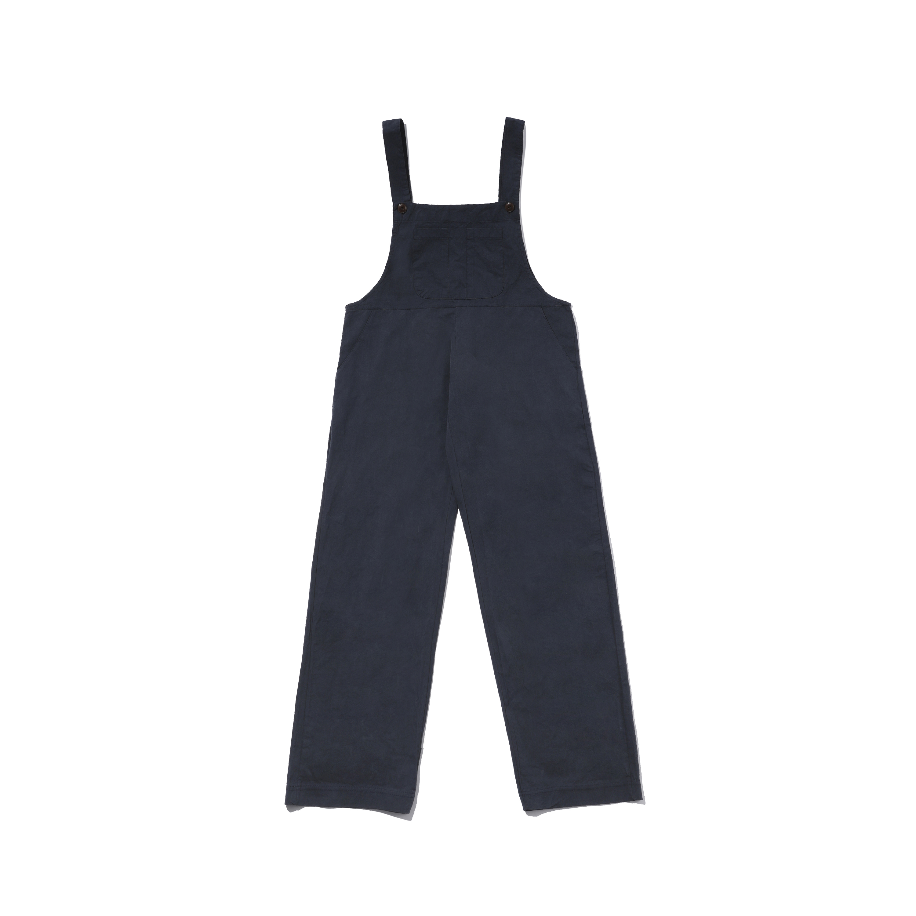 Washed cotton overall navy